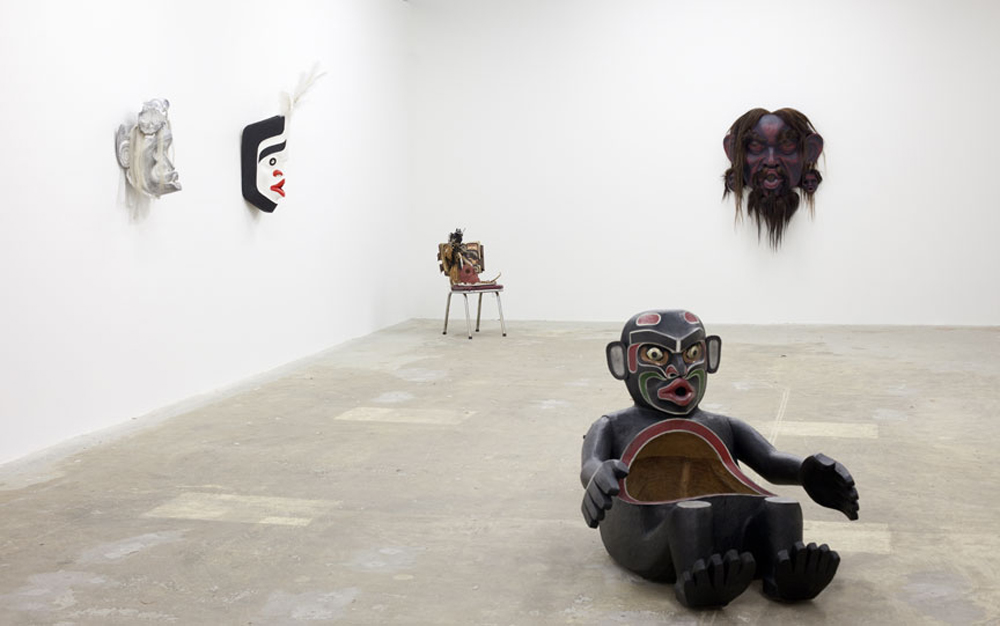 Installation View of Ceremonial/Art exhibition by Beau Dick